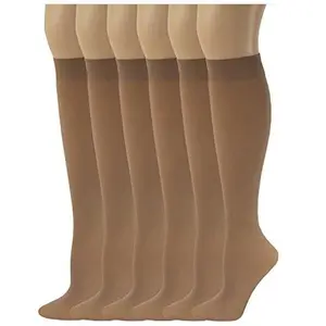 Knee High Trouser Socks | Different Touch Women's Queen Opaque (6 Pairs)