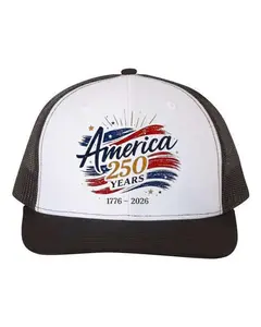 America 250 Years Trucker Hat 1776–2026 USA Patriotic Cap Vintage Flag Snapback Mesh Hat