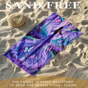 1PC ultra soft quick drying absorbent beach towel is a must-have for summer vacations. Outdoor oversized thick beach mat made of polyester fiber, colorful solid color, lightweight and portable travel picnic mat, beach sun protection bath towel