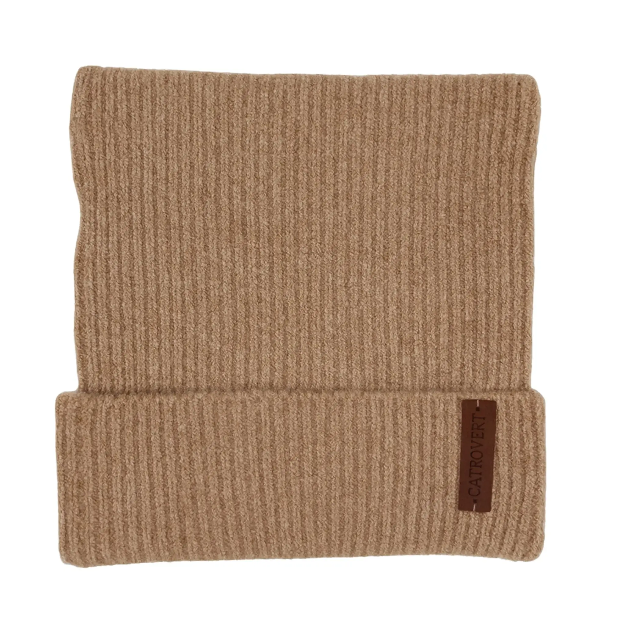 Catrovert Cat Ear Square Ribbed Knit Beanie for Cat Lovers | HatPhile