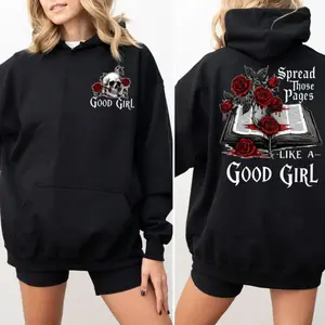 Retro Good Girl Sweatshirt, Spread Those Pages Like A Good Girl Hoodie, Dark Romance Readers Shirt, Bookish Shirt, Unisex Sweater Pullover Tee
