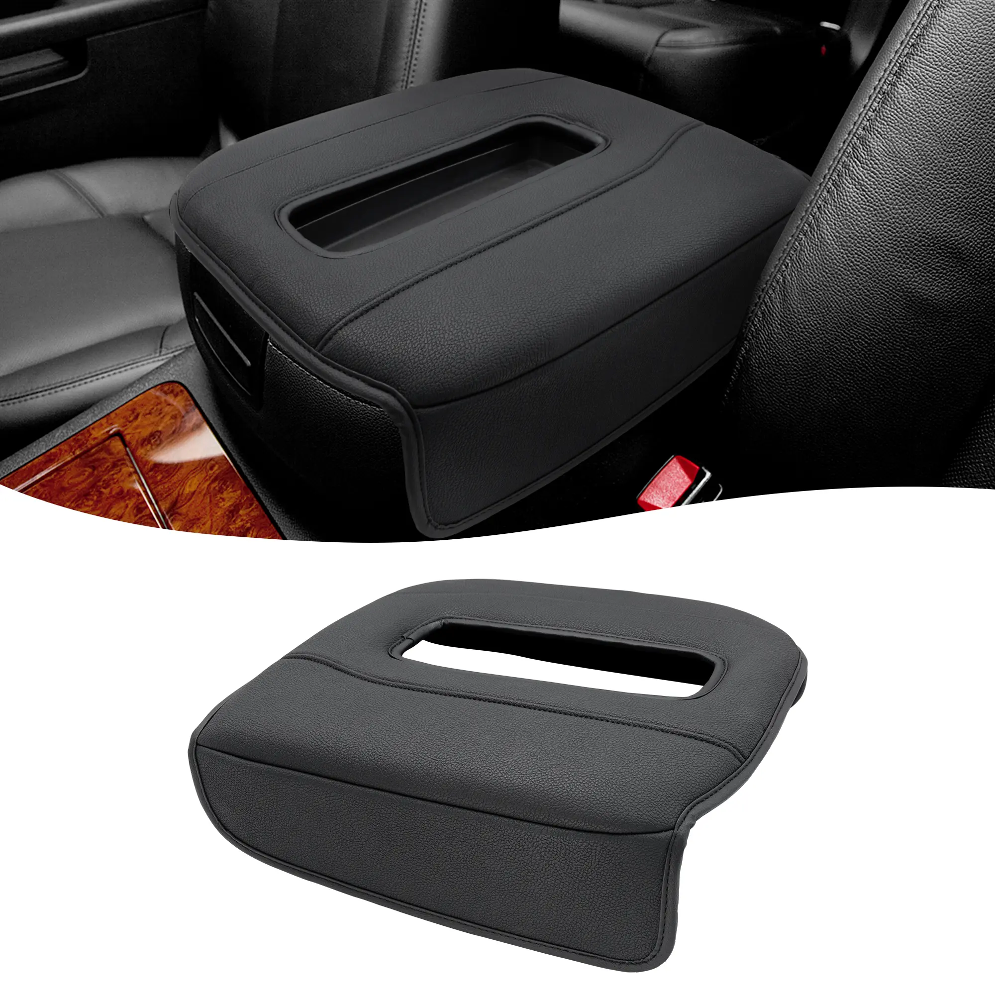 KBH Center Console Armrest Cover for Bucket Seat 2007-2014 Chevy Silverado 1500 2500 3500,2007-2014 Chevy Avalanche & Suburban & Tahoe,2007-2014 GMC Sierra 1500 2500 3500,2007-2014 GMC Yukon
