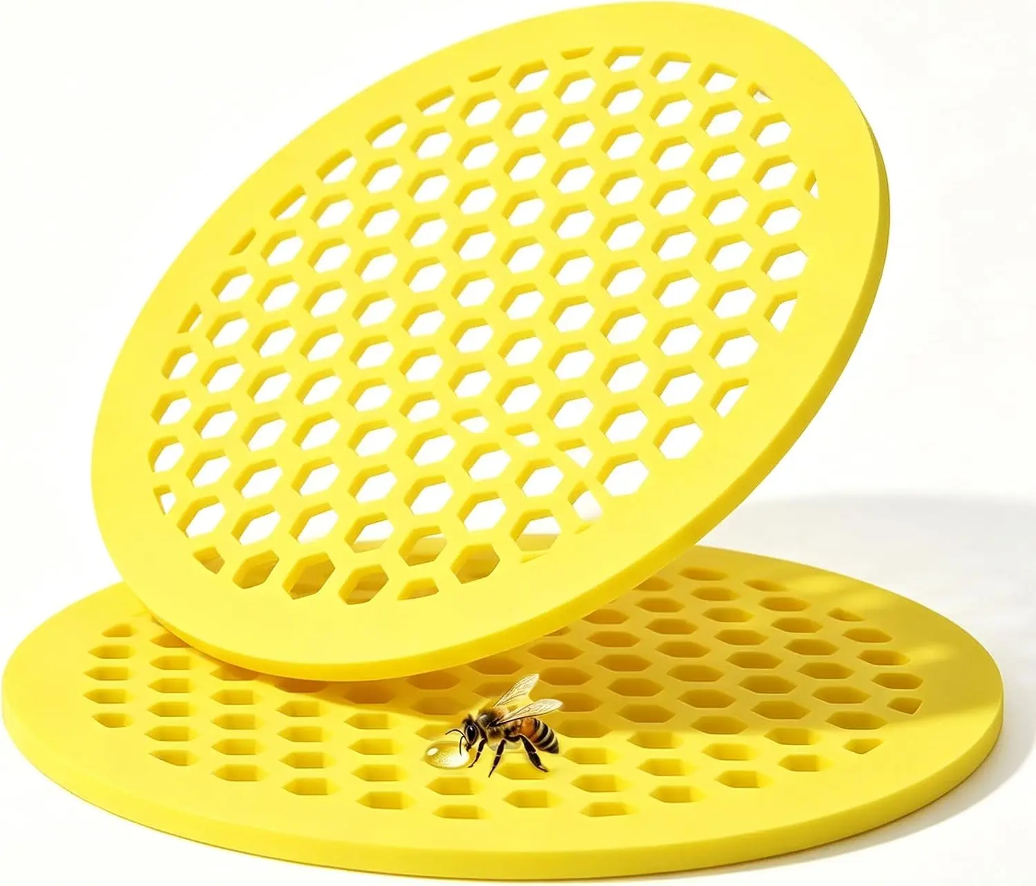 2PCS Bee Watering Station for Garden, Floating Bee Water Feeder, EVA Foam Water Station for Outdoor Garden, Butterfly Feeder, Water Dish for Bird Bath, Pond, Patio, Pollinator Water Float