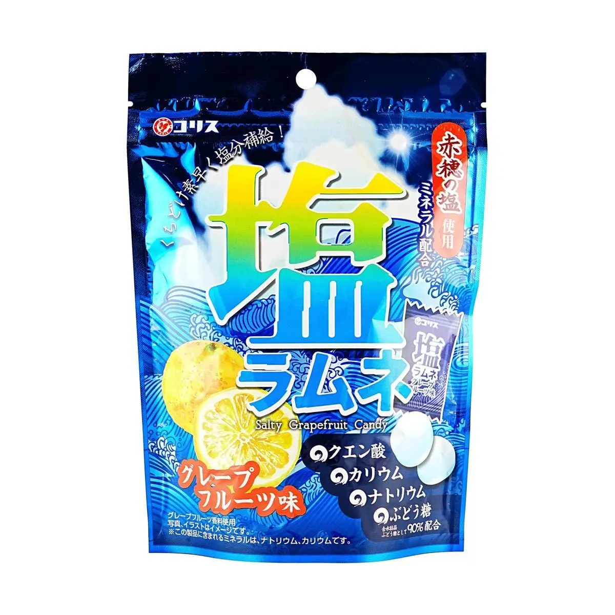 CORIS Japan Grapefruit Salty Soda Candy 50g - Refreshing Japanese Hard Candy