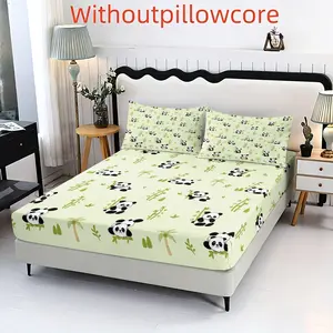 Cute Panda Bed Sheet Set, Bedding Set, 25cm Deep Pockets, Includes 1 Mattress Cover and 2 Pillowcases, Multiple Sizes Available