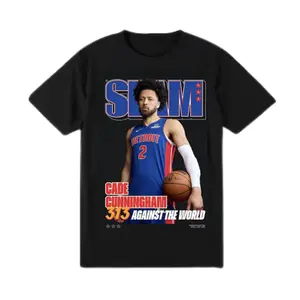 SLAM Cade Cunningham 313 Against The World shirt, Basketball Star Graphic Vintage Streetwear shirt for Fans, Game Day Outfit Gift