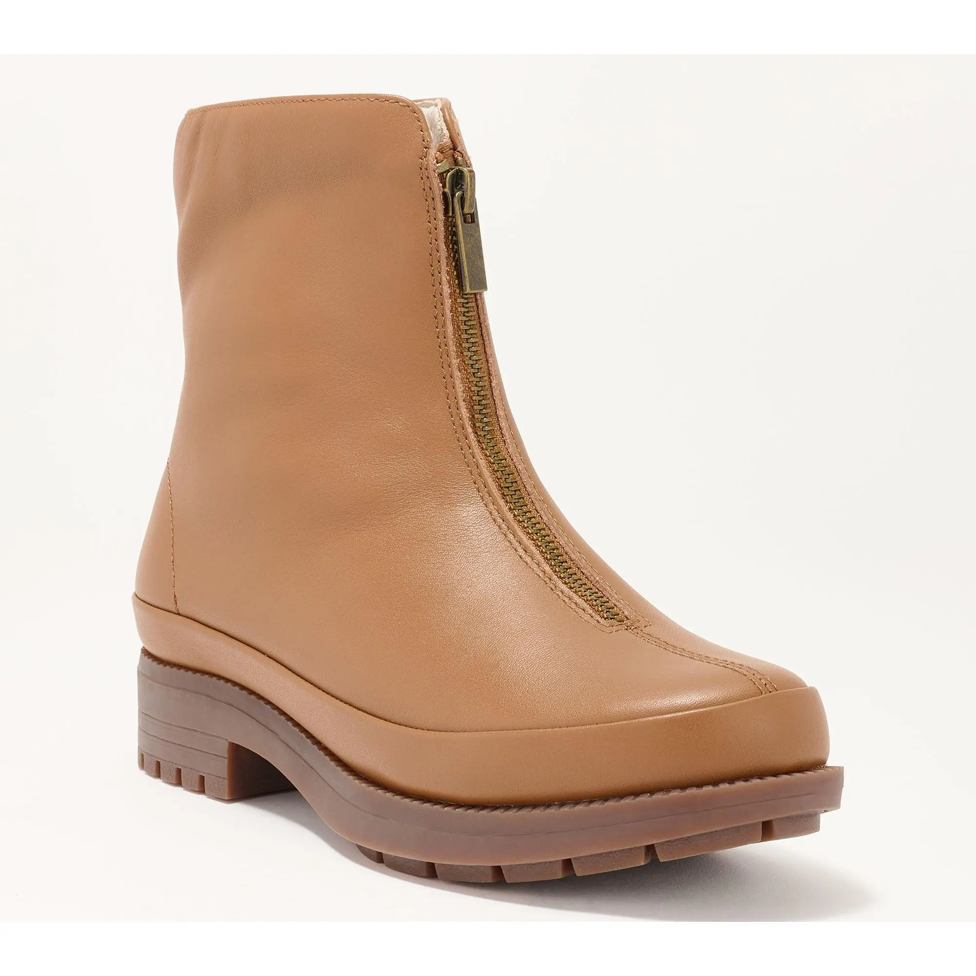 Revitalign Orthotic Leather Zip Front Ankle Boots Mercer