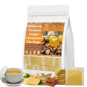 Turmeric Ginger Cinnamon Herbal Tea Blend – Warm Spiced Loose Tea, Caffeine-Free Natural Ingredients, Perfect for Daily Comfort