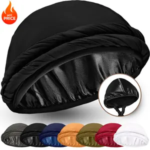 Silk Satin Lined Halo Turban Head Wrap for Men & Women, Pre-Tied Skull Cap, Sleeping Bonnet, Hair Cover for Chemo & Hair Loss, Comfortable & Stylish