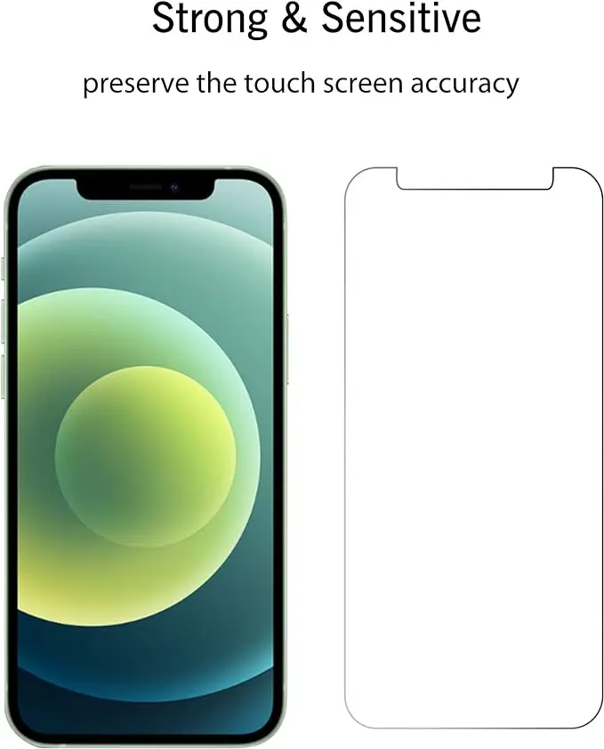 Glass Screen Protector for iPhone 12 / iPhone 12 Pro 2020 6.1 Inch 3 Pack Case Friendly Tempered Glass
