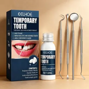 Temporary Tooth Cover Kit 30ml – Easy DIY Application, Realistic Look – Complete Tool Set – For Costume & Special Occasions