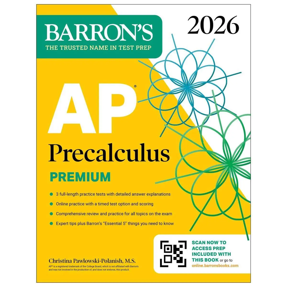 AP Precalculus Premium, 2026: Prep Book with 3 Practice Tests + Comprehensive Review + Online Practice (Barron's AP Prep)