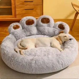 Comfortable Dog and Cat Bed Built Kennel with Cute Bear Paw Design, Nylon Material, Non-Slip Bottom, Unique Fill, Perfect for Medium Dogs