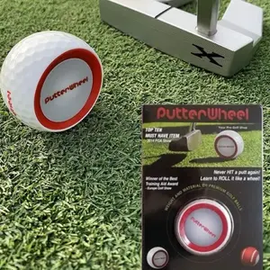 Golf Training System for Practice Green or Mat - PutterWheel Golf Ball Putting Training Aid (1 Pack)