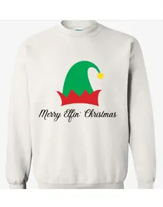 Holiday Sweater Festive Unisex. Merry Elfin' Chrstmas