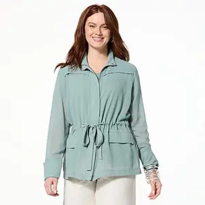 MarlaWynne WynneLayers Chiffon Utility Jacket