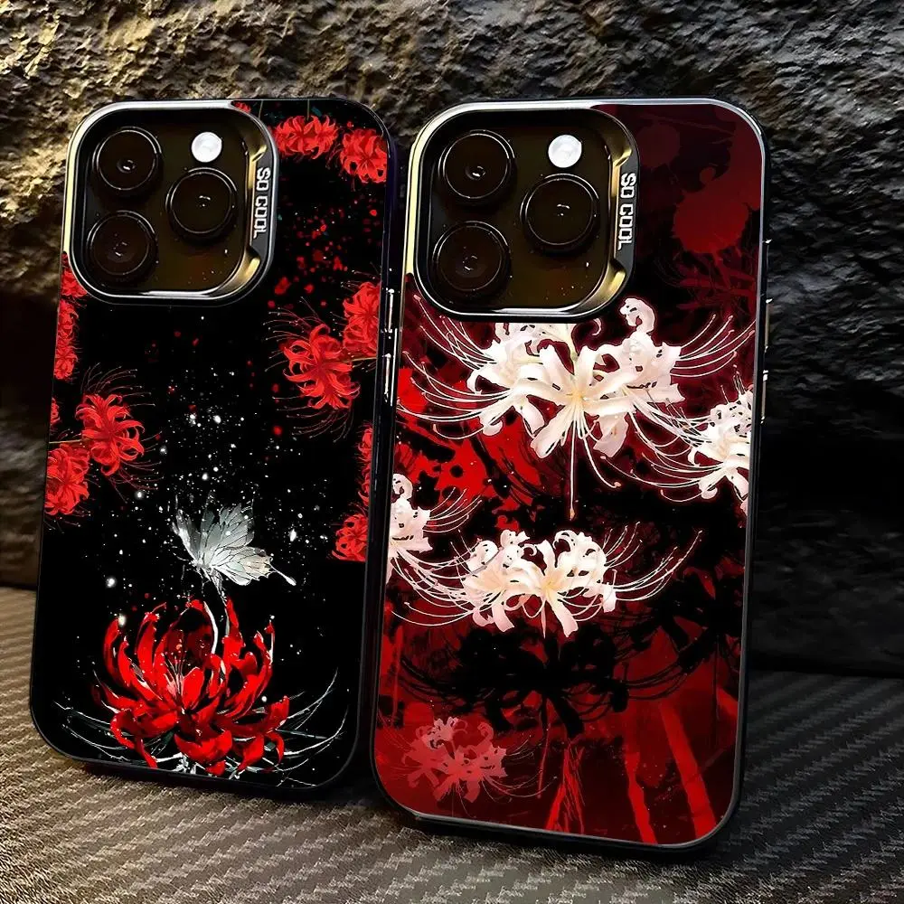 Tokyo Ghoul Cartoon Gothic Spider Lily Personalized TPU Cellphone Case - Flexible, Anti-Fall, Matte, Shockproof Multi-Model Accessory for iPhone 17 Air,16,15,14,13,12,11 Pro Max Plus & Samsung S26,S25,S24,S23,S22 Plus Ultra