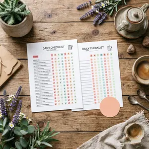 10 Daily Task Lists, Weekly Habit Tracker, Efficient Time Management, Self-Discipline Planner, To-Do List, Student/office Efficiency Tool