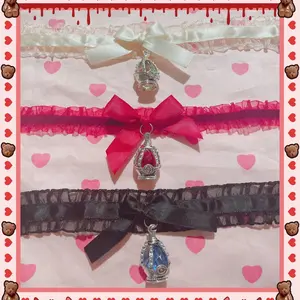 Madoka Magica Soul Gem Chokers with Adjustable Chain, Delicate Design, Metal Coating for Sayaka Miki Mami Tomoe Kyoko Sakura