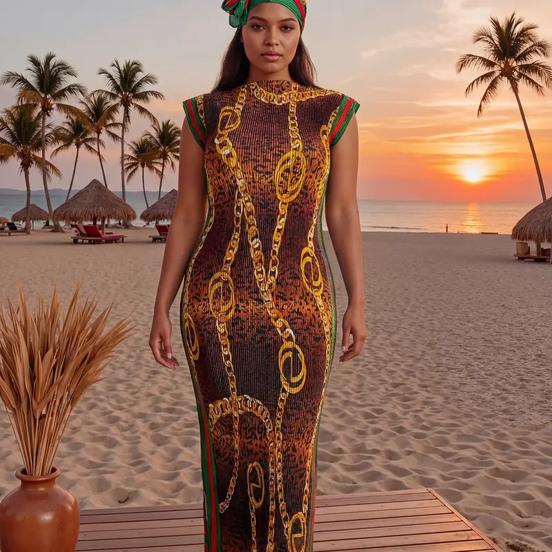 Women's Elegant Animal Print Lightweight Beach Sun Protection Shawl, Scarf, Beachwear Coverups, All Seasons Fashion