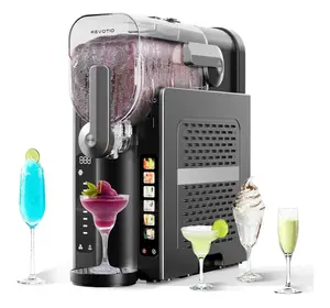 Slushie Machine for Home, 88 oz Slushy Machine, No Ice Needed Frozen Drink Maker with 6 Presets, Quiet, Auto-Clean, LED Display, Black, Perfect for Margaritas, Frappés, Milkshakes and More