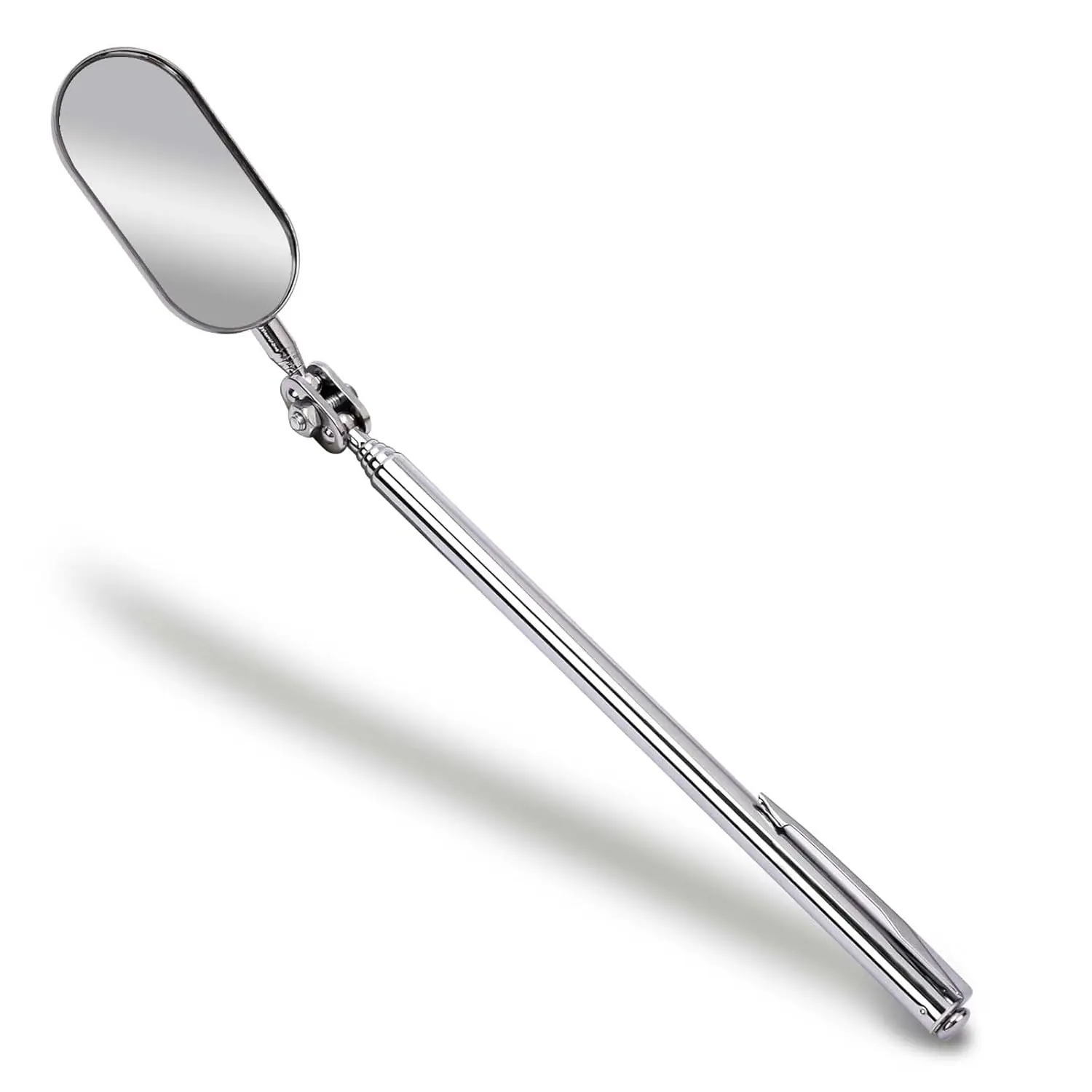 Telescoping Inspection Mirror, 1 count  Inspection Mirror, Stainless Steel Mechanic Mirror,Retractable Extension Mirror,Flexible Inspection Mirror for Checking  and Small Details (8~24 Inch)