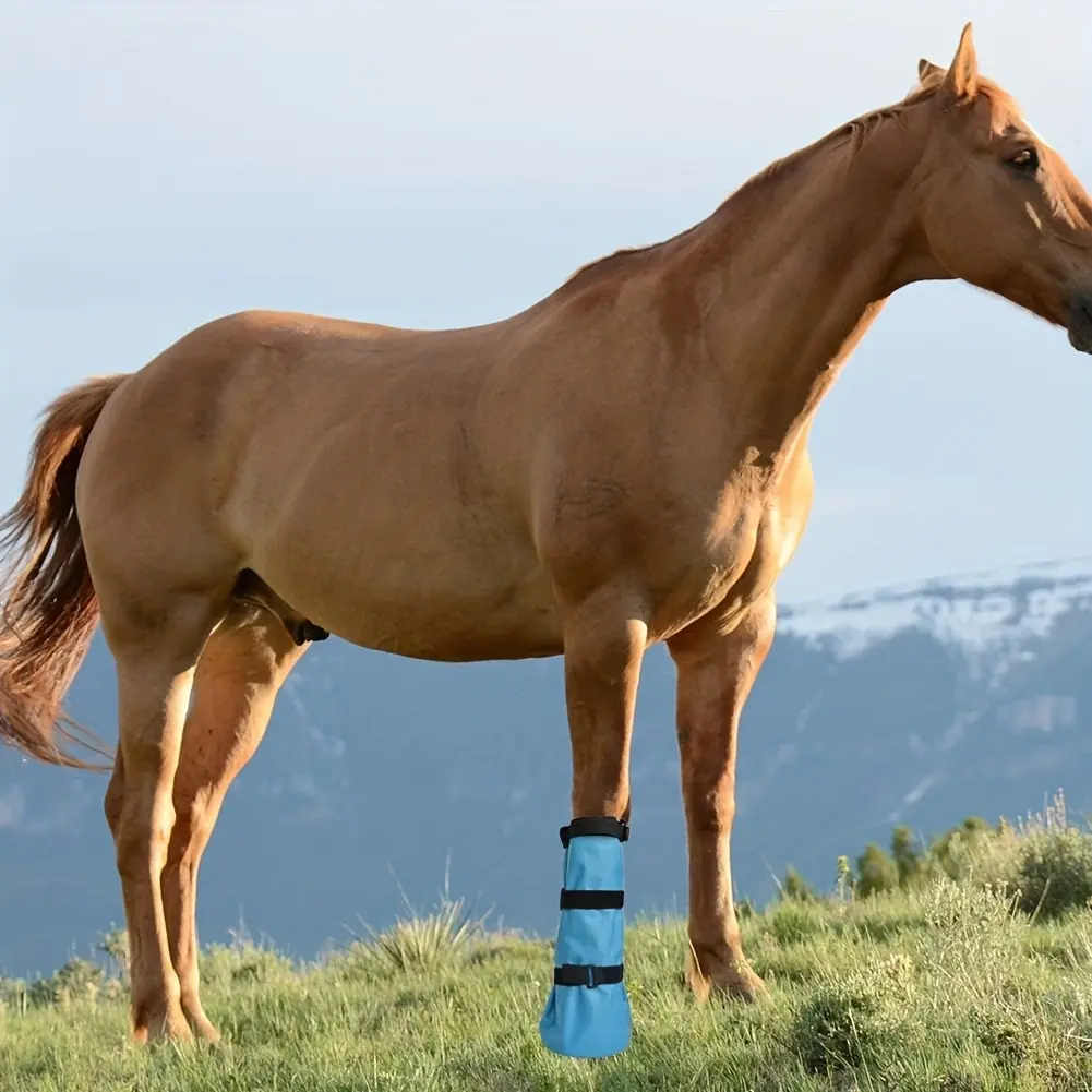 Durable PVC Equine Leg Protection Hoof Care Soaking Boots & Hoof Soaking Bag, All Seasons Horse Tack Bag for White Line Disease, Thrush Farm Animal Supplies, Sturdy