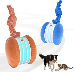 Interactive Dog Ball with Random Path Electric AutomaticMoving Rolling Toy for Small Medium Large Dogs MotionActivated USB Charging Pet Toy Balls with Rope forBoredom Relief