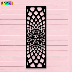1pc Avant - Garde Om Symbol Metal Wall Art, Avant - Garde Om Symbol Statue Mural, Iron Craft, Perfect for Gallery, Studio, Office Wall Decor, Highquality Engraving, Intricate Craftsmanship, Halloween Decor, Ideal Gift for Trend Seekers