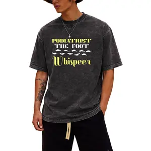 Podiatry Professionals’ Choice: Unisex Slim Black T-Shirt with Washed Foot Design