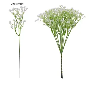 Bendable Artificial Gypsophila Bouquet, UV Resistant Fake Flowers, Perfect for Weddings & Home Decor, Low-Maintenance DIY Crafts, Plastic Faux Flowers
