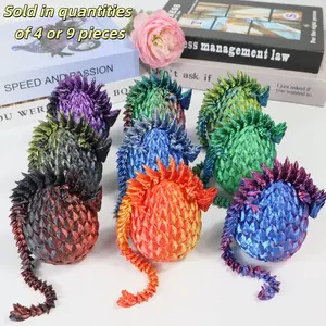 4pcs/9pcs 3D Printed Rock Dragon Egg Set, Figurines, Home Decor Gift, Christmas, New Year, Party, Birthday, Perfect for Various Occasions