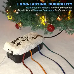 Outdoor Wiring Box with Detachable Cover, Extension Line Safety Hood, Power Strip Protection, Timer Socket Plug, Christmas Decoration, Weatherproof Material