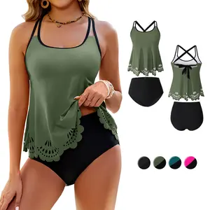 Blooming Jelly Womens Swimsuits Tankini Tummy Control 2 Piece Bathing Suit Modest Beach Vacation Clothes