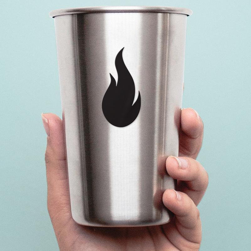 Transparent Decal Stickers Of Flame Silhouette 2 Premium Waterproof Vinyl Decal Stickers For Laptop Phone Accessory Helmet Car Window Mug Tuber Cup Door Wall Decoration