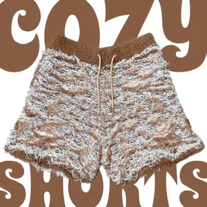 Brown & White Cozy Shorts