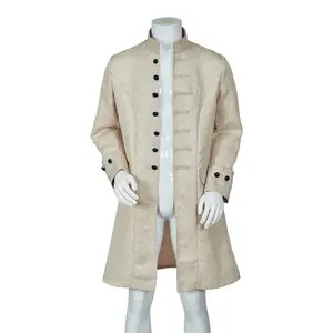 Men's Steampunk Vintage Tailcoat Jacket Gothic Victorian Frock Coat MensCostume Trench Coat