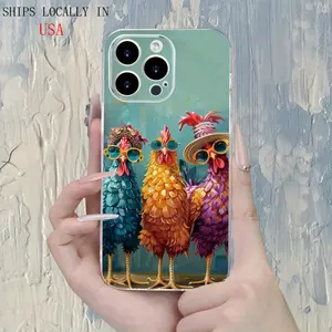 Transparent Phone Case | Black Mirror Chicken Thanksgiving Theme, Happy Vibe, Simple And Stylish Design, Comfortable Grip, And Lens Protection | Compatible with Various Iphone Models Including 15, 14, 13, Cover Wireless Aesthetic