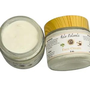 Kela Naturals Face Cream Moisturizer Hydrating Aloe Vera Hyaluronic Acid Rosehip Oil Unscented Vegan for Sensitive Skin Soothing Redness Dry Skin