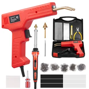VEVOR Plastic Welder Kit Deluxe, 100W Plastic Welding Gun + 60 W/100W Soldering Iron, Professional Plastic Repair Welding Tool with 1000PCS Hot Staples & 60 Rods for Car Bumper Kayak Electronics Toys