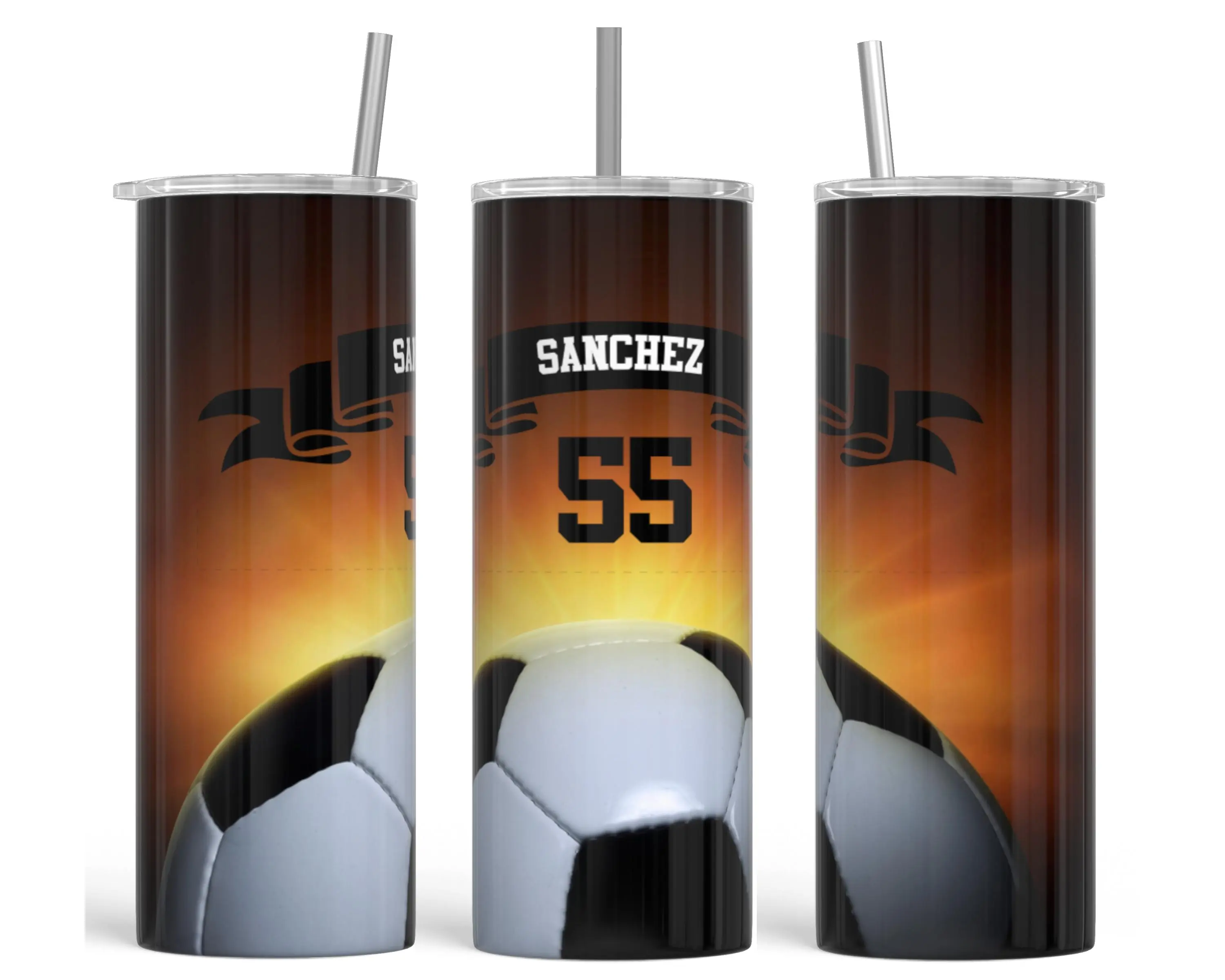 All-Star Personalized Sports Tumbler Soccer Basketball Baseball Drinkware Flasks Water Bottles Mug Portable Bottled Customizable Name Jersey Number Hot Cold Drink Companion