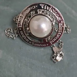 Y2K Style Queen Mother West Little Saturn Pearl Love Pin3D Planet Necklace Bracelet Titanium Alloy Daily WearParties Stackable Clavicle Chain 80cm Length 20mm Sphere