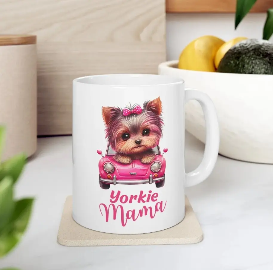 Yorkie mama Mug, Yorkie mom gift, Yorkie lover mug, Yorkshire Terrier owner gift