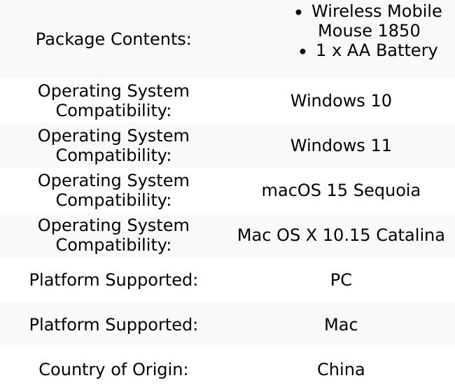 Incase Designed by Microsoft Wireless Mobile Mouse 1850