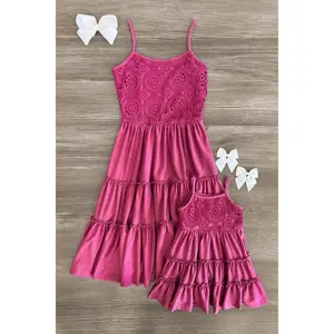 Mom & Me - Plum Ruffle Tank Dress