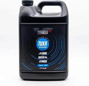 SB3 Tuxx Water-Based Tire and Trim Car Tire Dressing - Adjustable Shine with UV Protection - Versatile for Interior and Exterior Use (1 Gallon)