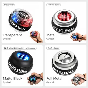 Gyroball,Wrist Exerciser Ball, 5 Level Resistance/Light Control, Gyroscopic Forearm Trainer, Strengthening Arms, Fingers, Wrist,gyro ball