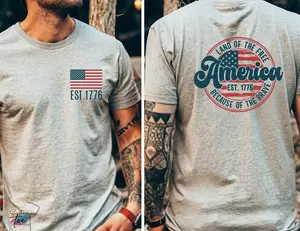 Retro USA Flag Shirt – America 250 Patriotic Tee, 4th of July Independence Day