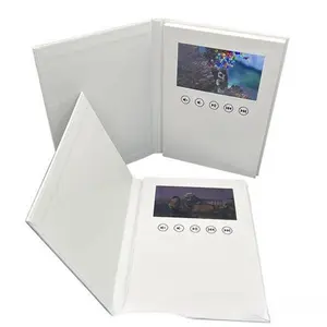 Brochure Paper Blank 7-inch Greeting Card White Hardcover Video Book