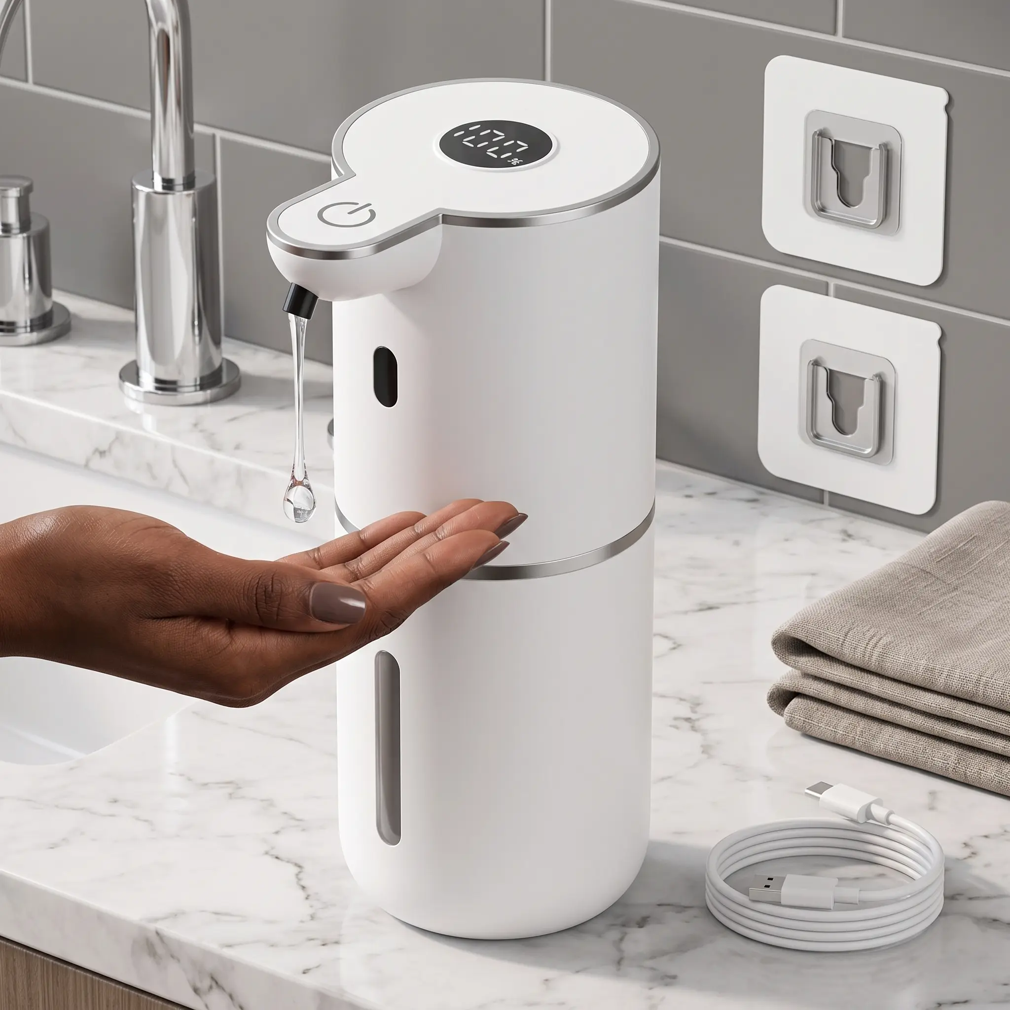 Automatic Soap Dispenser Touchless USB Rechargeable Wall Mounted Smart Soap Dispenser